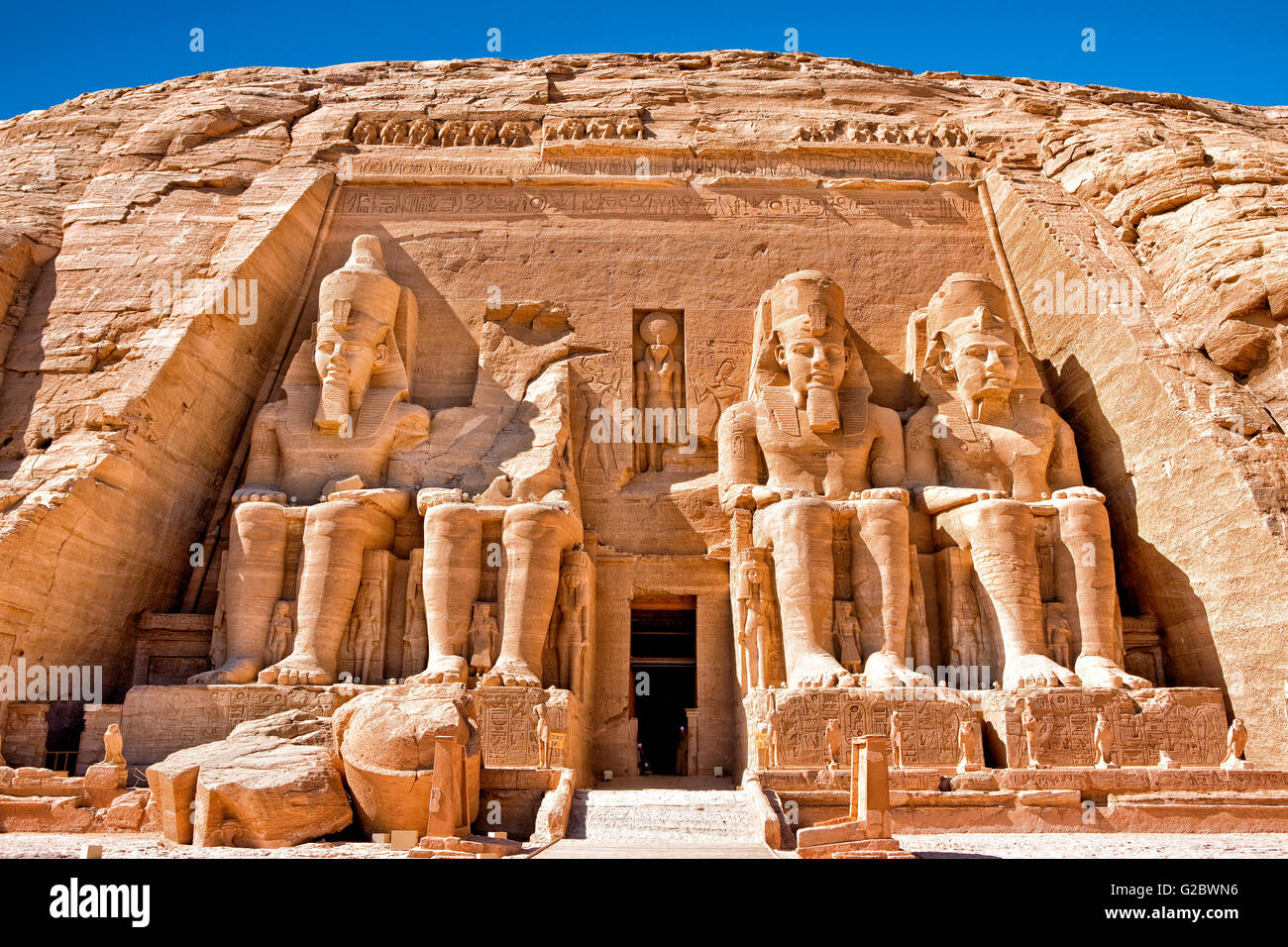 Abu Simbel Tempel in der Nähe von Assuan Stockfoto