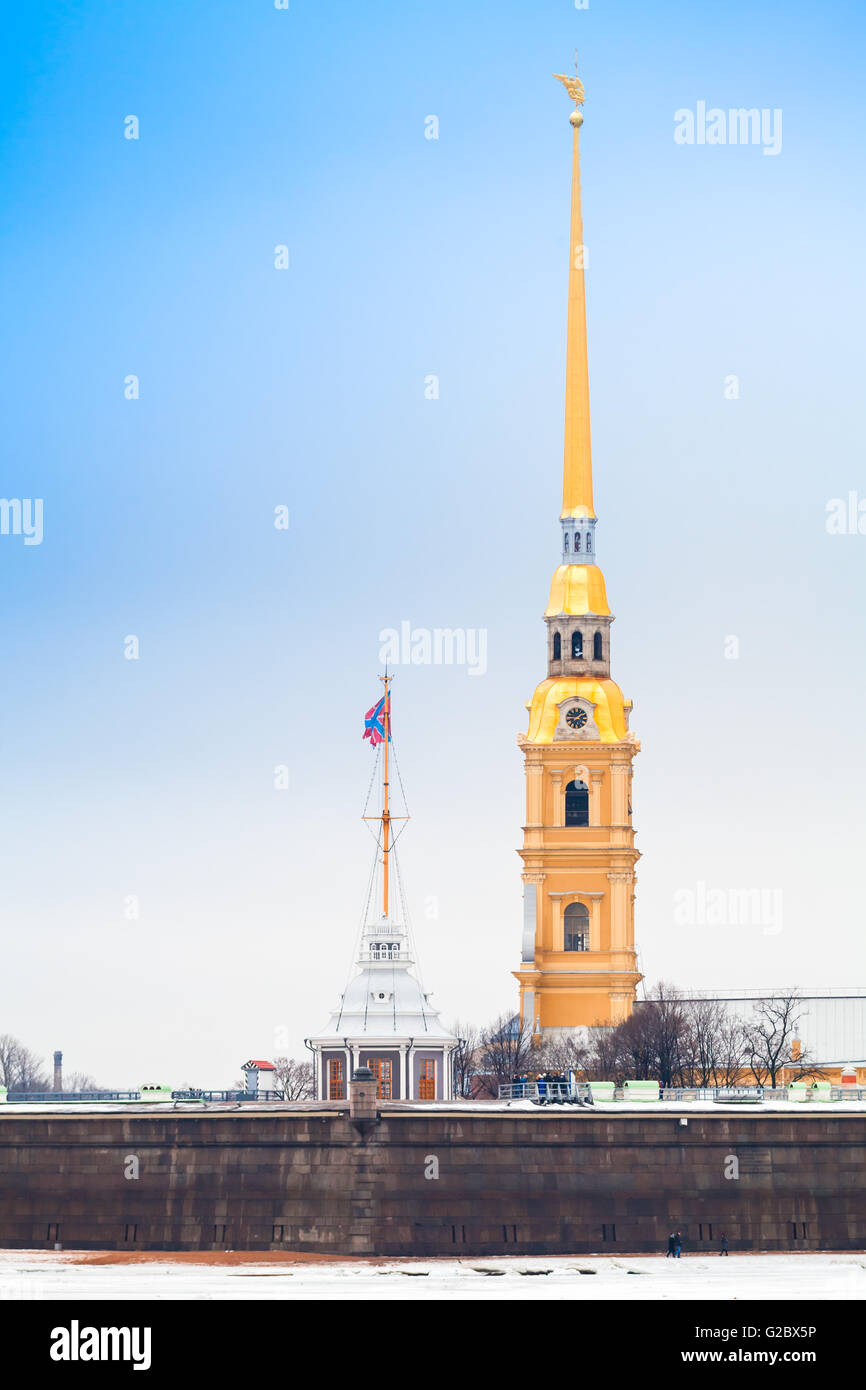 Peter und Paul Festung, eine der beliebtesten Sehenswürdigkeiten von Sankt-Petersburg, Russland Stockfoto