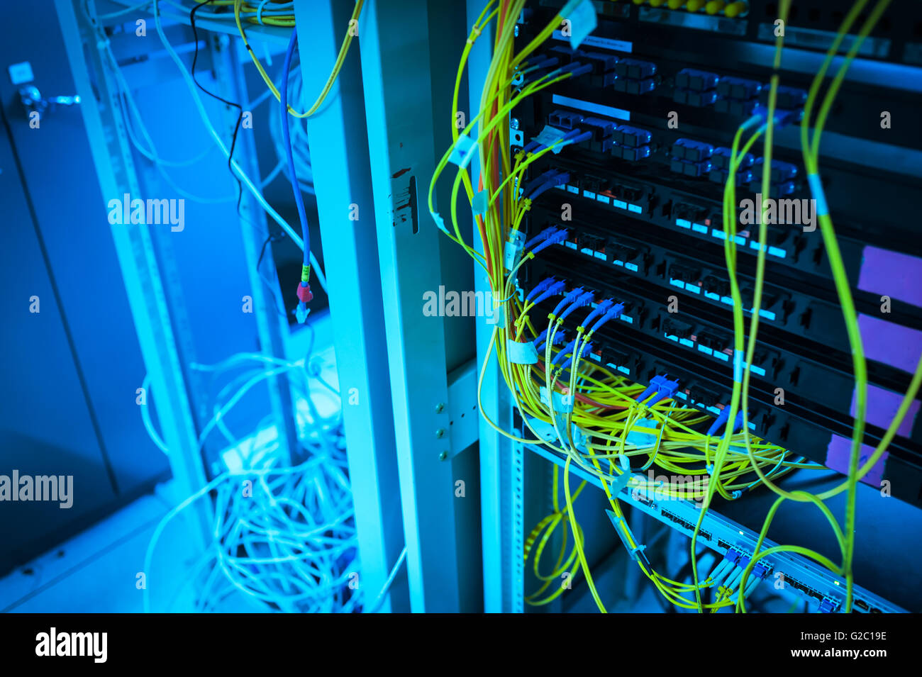 Core-Switch-Technologie im Raum Netzwerkressource. Stockfoto