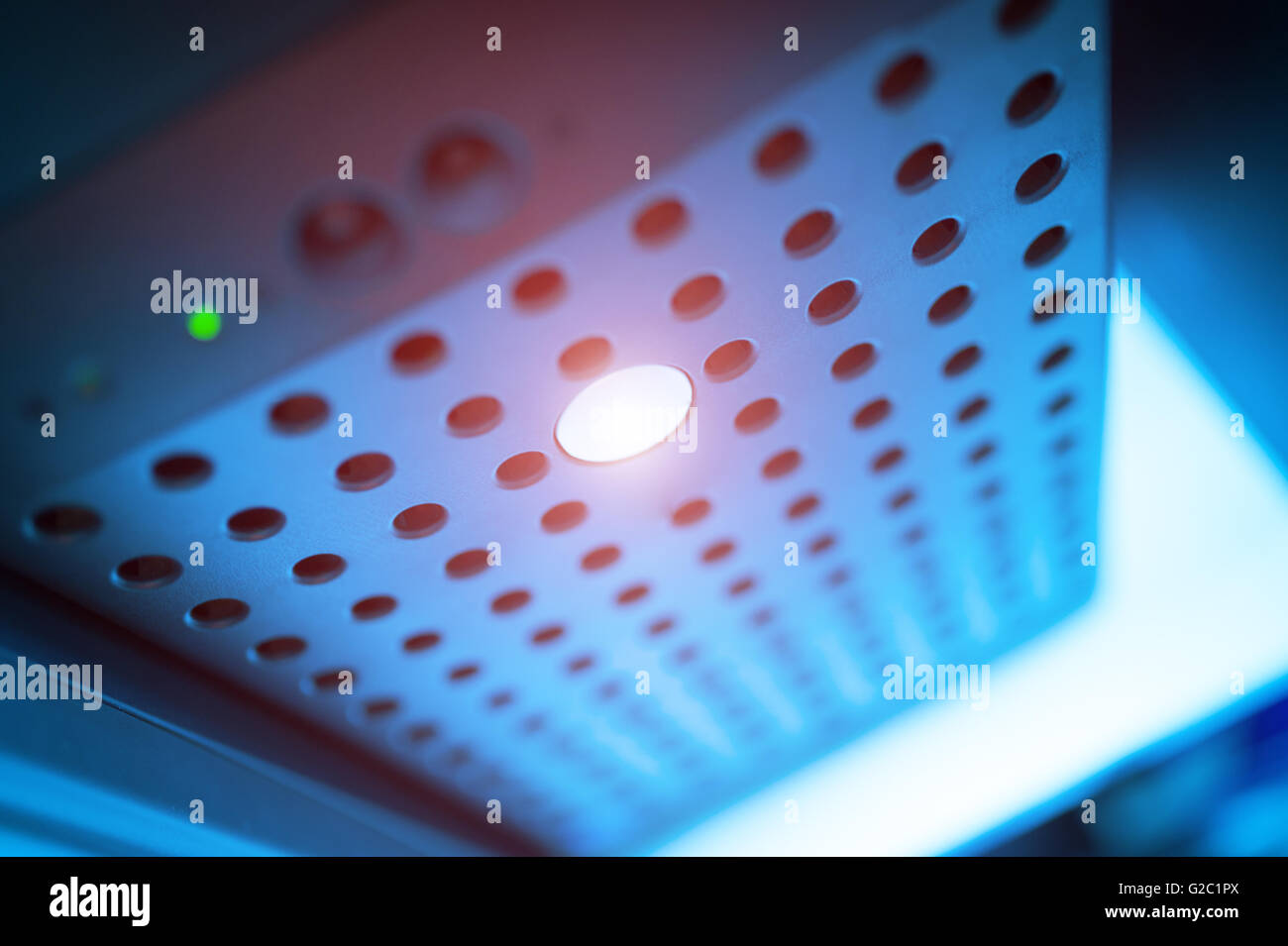 Netzwerk-Servern im Datenraum Wohnraum. Stockfoto