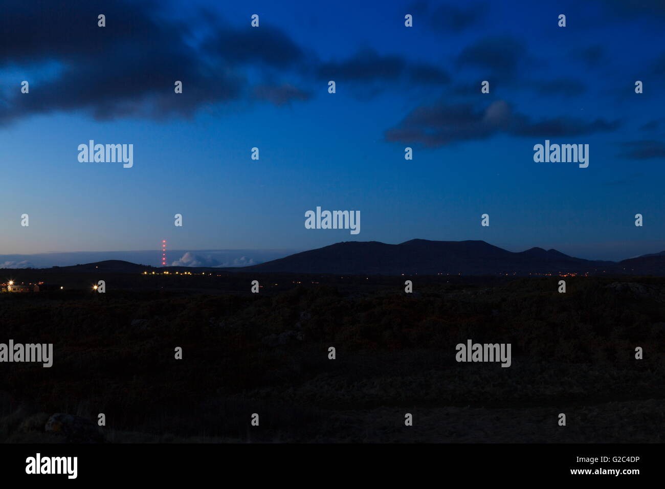 Die Nantlle Kante gesehen vom Hafen Y Mor Ferienpark, Llyen Halbinsel Stockfoto