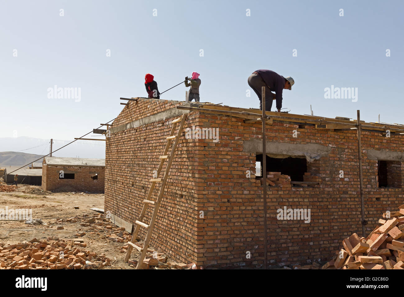 Gebäude neue Bauernhaus. Stockfoto