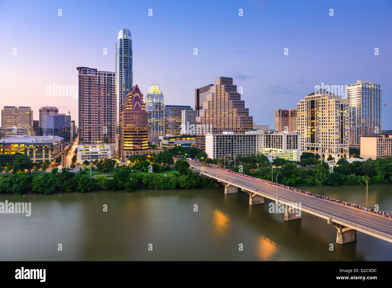 Austin, Texas, USA Skyline der Innenstadt. Stockfoto