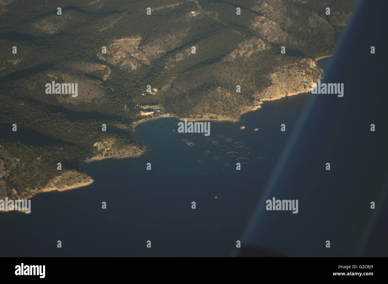 Chessna Flug Lektion. Bilder Fom über Athen, Tatoi Flughafen und Aegina Insel.  Ein tolles Geschenk von meinem guten Freund, Jim. Stockfoto