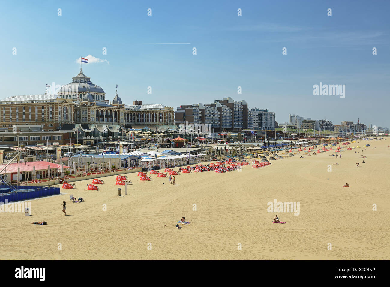 Strand und Boulevard von Scheveningen, Niederlande Stockfoto