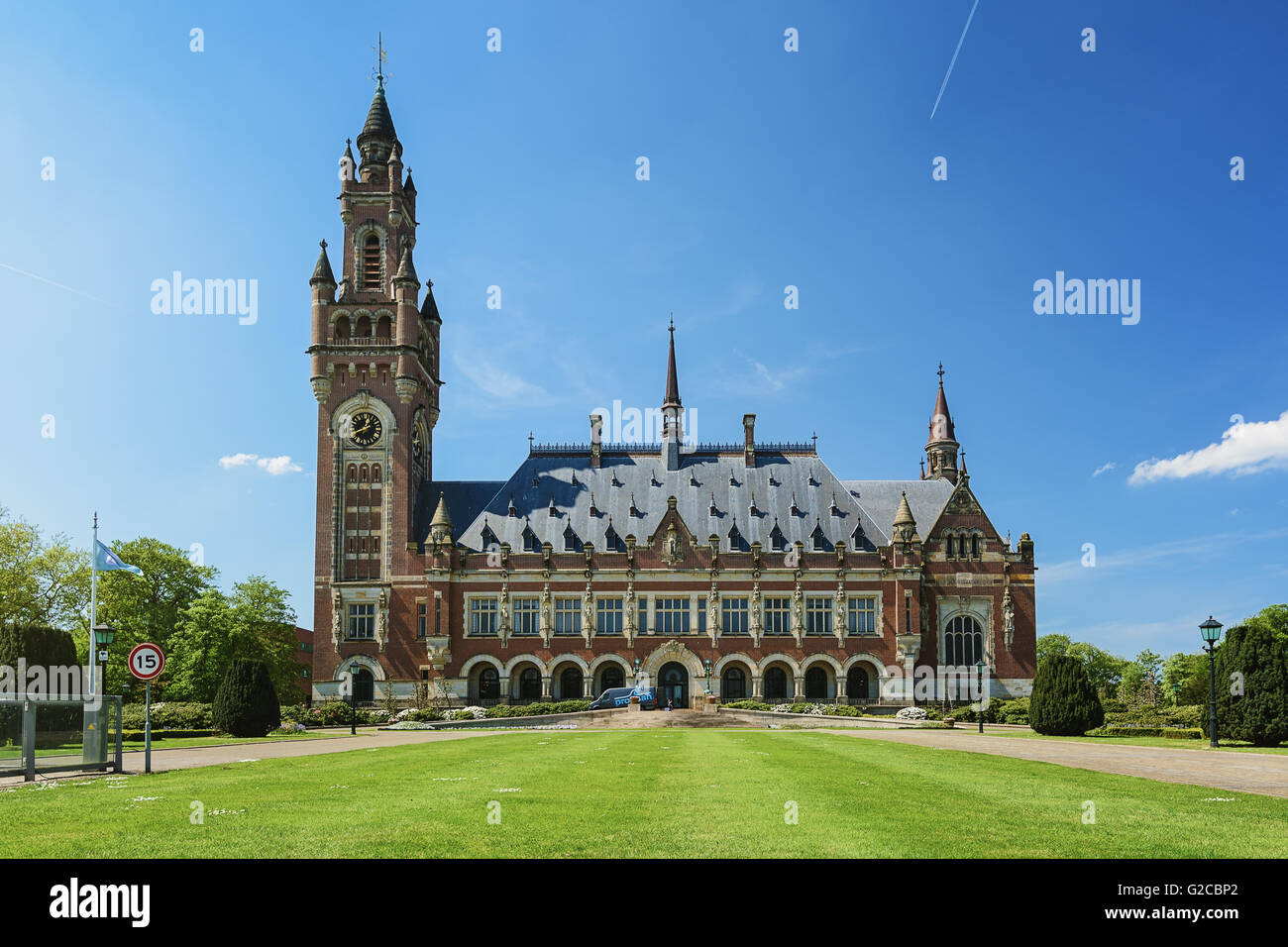 Der Friedenspalast in den Haag, Niederlande. Stockfoto