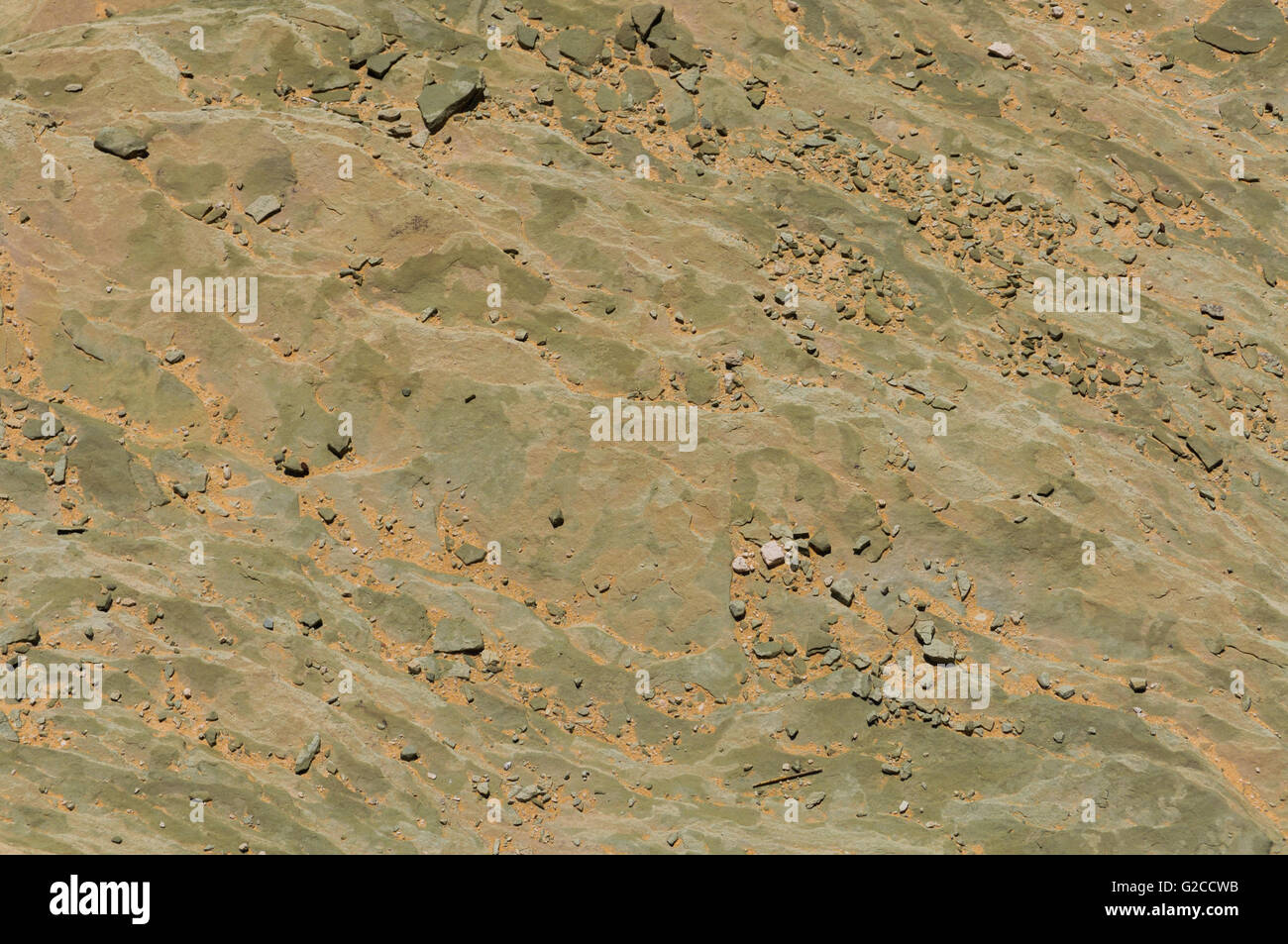 Detail der Wüste Naturstein, die kleine Mengen von Sand und Steinen gesammelt hat Stockfoto