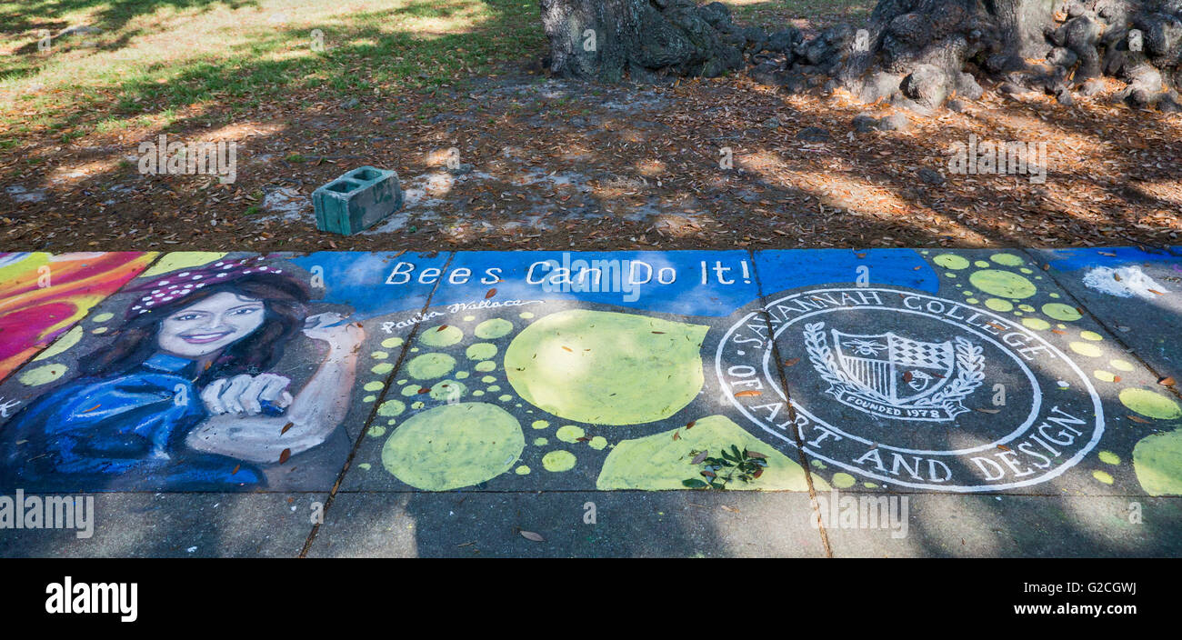 Savannah, Georgia - Savannah College of Art and Design jährliche Bürgersteig Arts Festival in Forsyth Park. Stockfoto