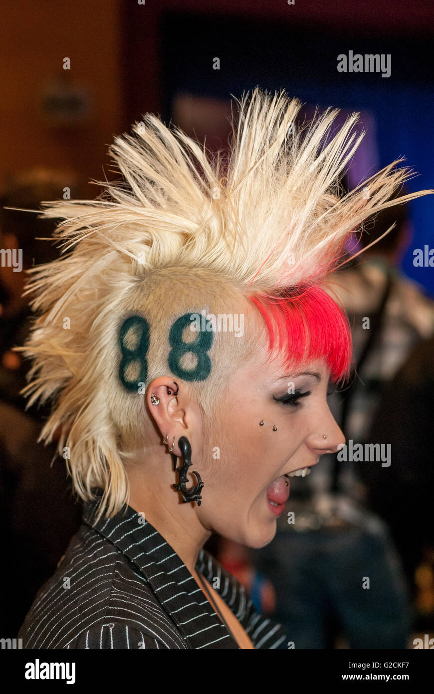 Bournemouth Ink Tattoo Convention, 29. Mai 2010: Harriet Renouf. Stockfoto