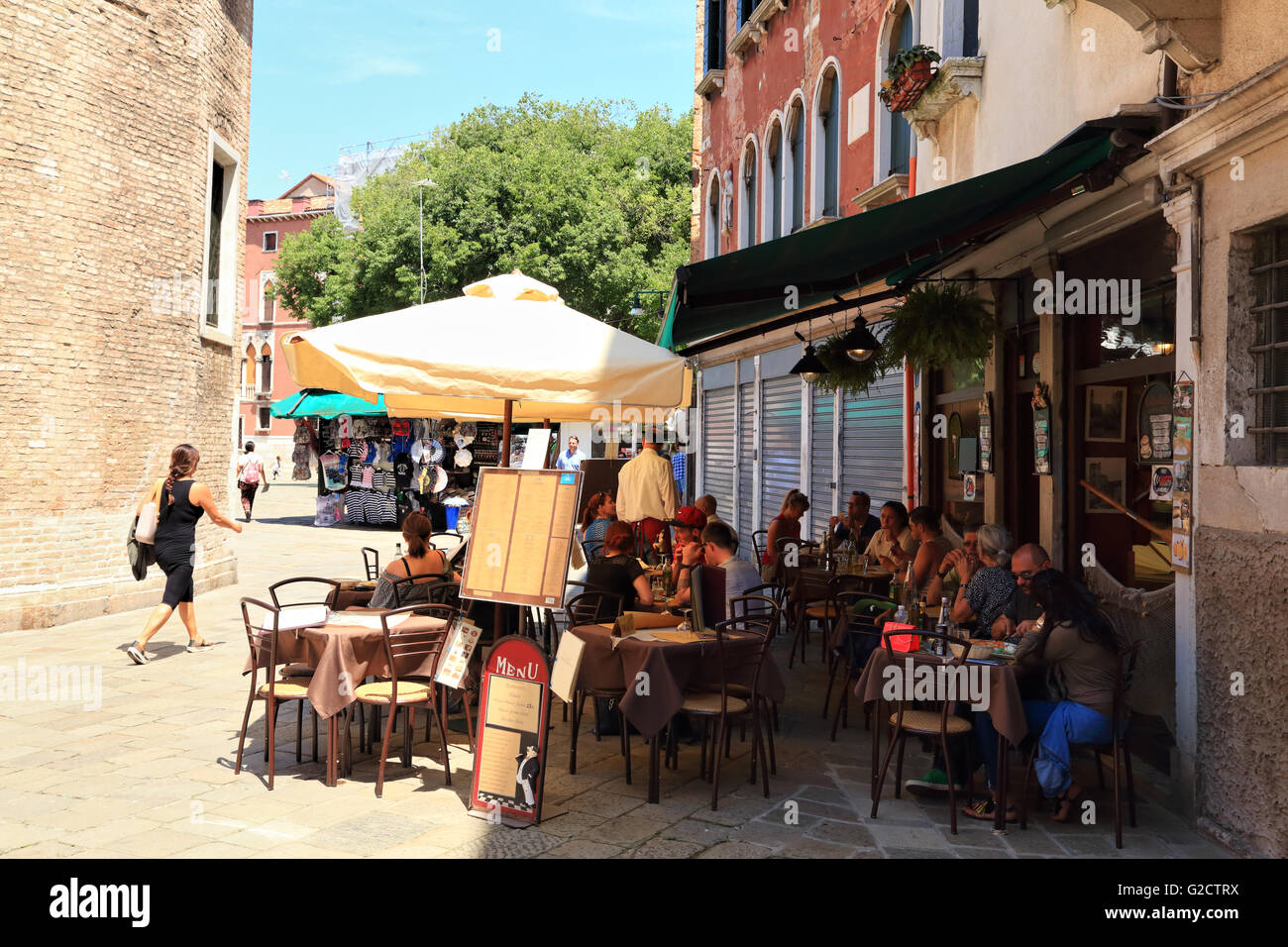 Ristobar San Polo, Platz Campo San Polo, Venedig Stockfoto