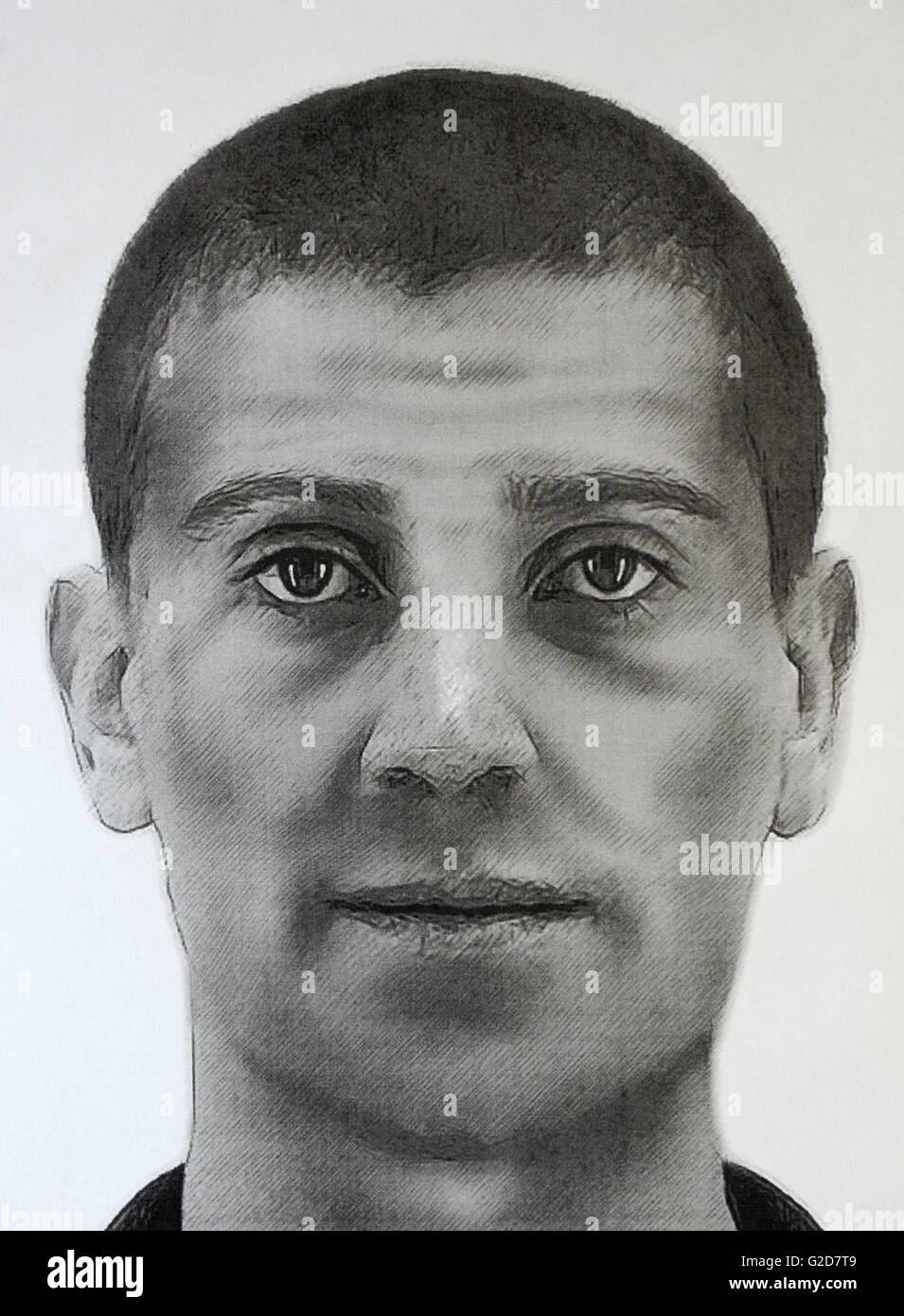 Leer, Deutschland. 27. Mai 2016. Die Polizei von Leer/Emden zusammen mit der Staatsanwaltschaft Aurich gab ein Presse-Conferenmce über die Entführung eines Geschäftsmannes aus dem Landkreis Leer, Deutschland, 27. Mai 2016. Der mysteriöse Fall wurde vor einem Monat bekannt. Verdächtigen im Moment umfassen eine eine 90 Jahre alte Frau und ihr 66 Jahre alter Sohn von Nordrhein-Westfalen. Darüber hinaus wurde bekannt gegeben, dass drei weitere Verdächtige festgenommen wurden und nachdem ein weitere 45-jähriger Mann (Phantom Bild) noch für gejagt wird. Foto: Ingo Wagner/Dpa/Alamy Live News Stockfoto