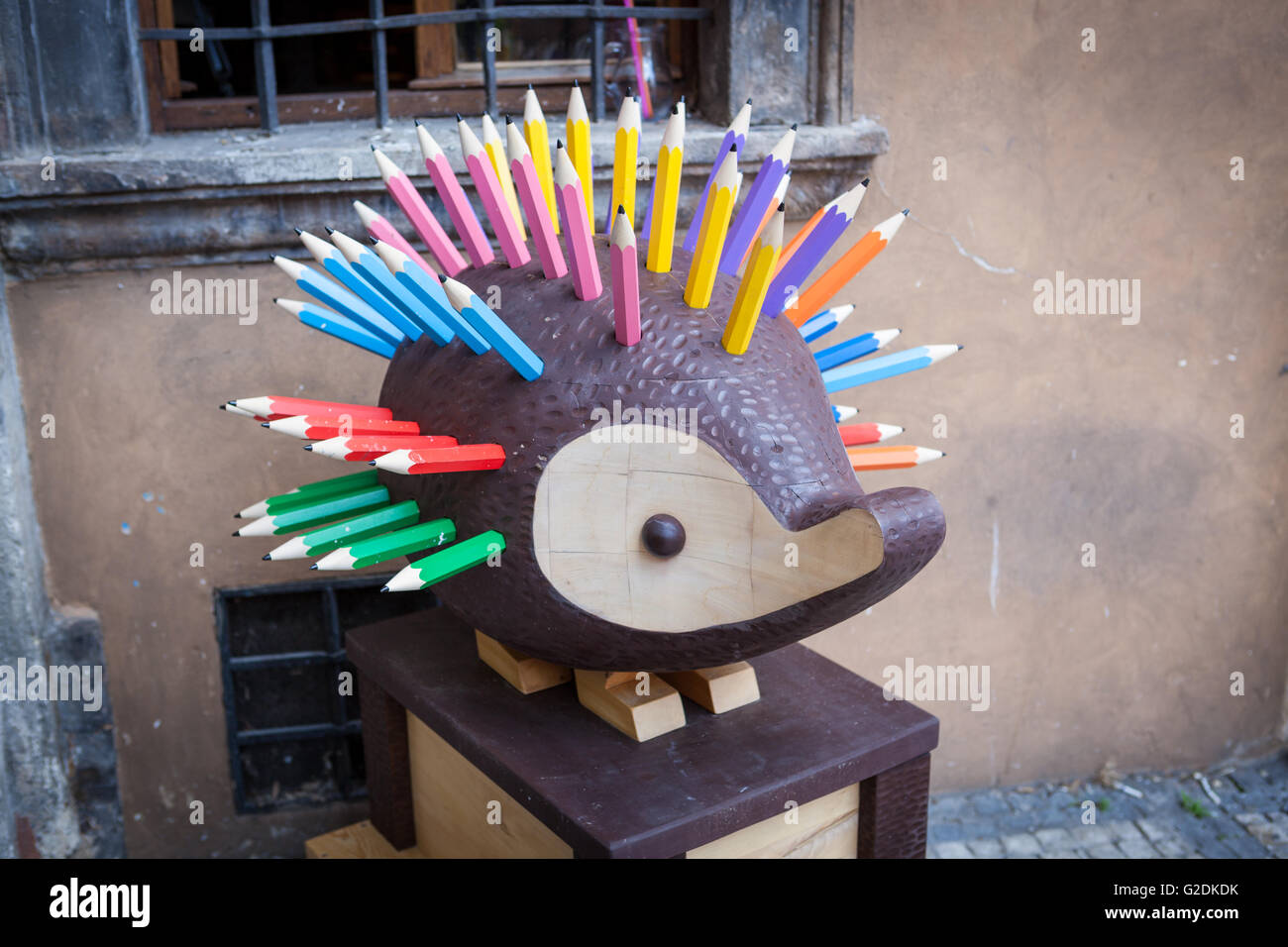 Koh-I-Noor große Igel Stifthalter in Prag, Tschechische Republik Stockfoto