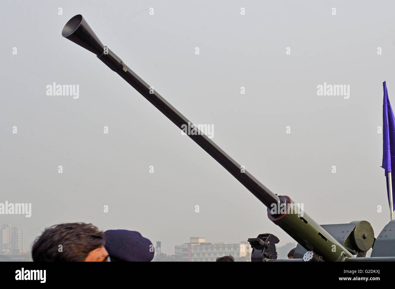 Bofors L-70 40 mm Flak, indische Armee, angezeigt auf Vijay Divas feiern, Kolkata, Westbengalen, Indien Stockfoto