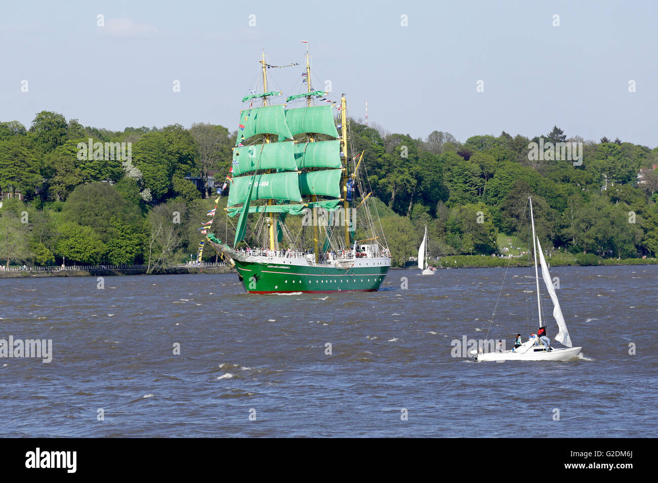 Segeln Schiff nahm von Humboldt II´, Hafengeburtstag, Hamburg, Deutschland Stockfoto