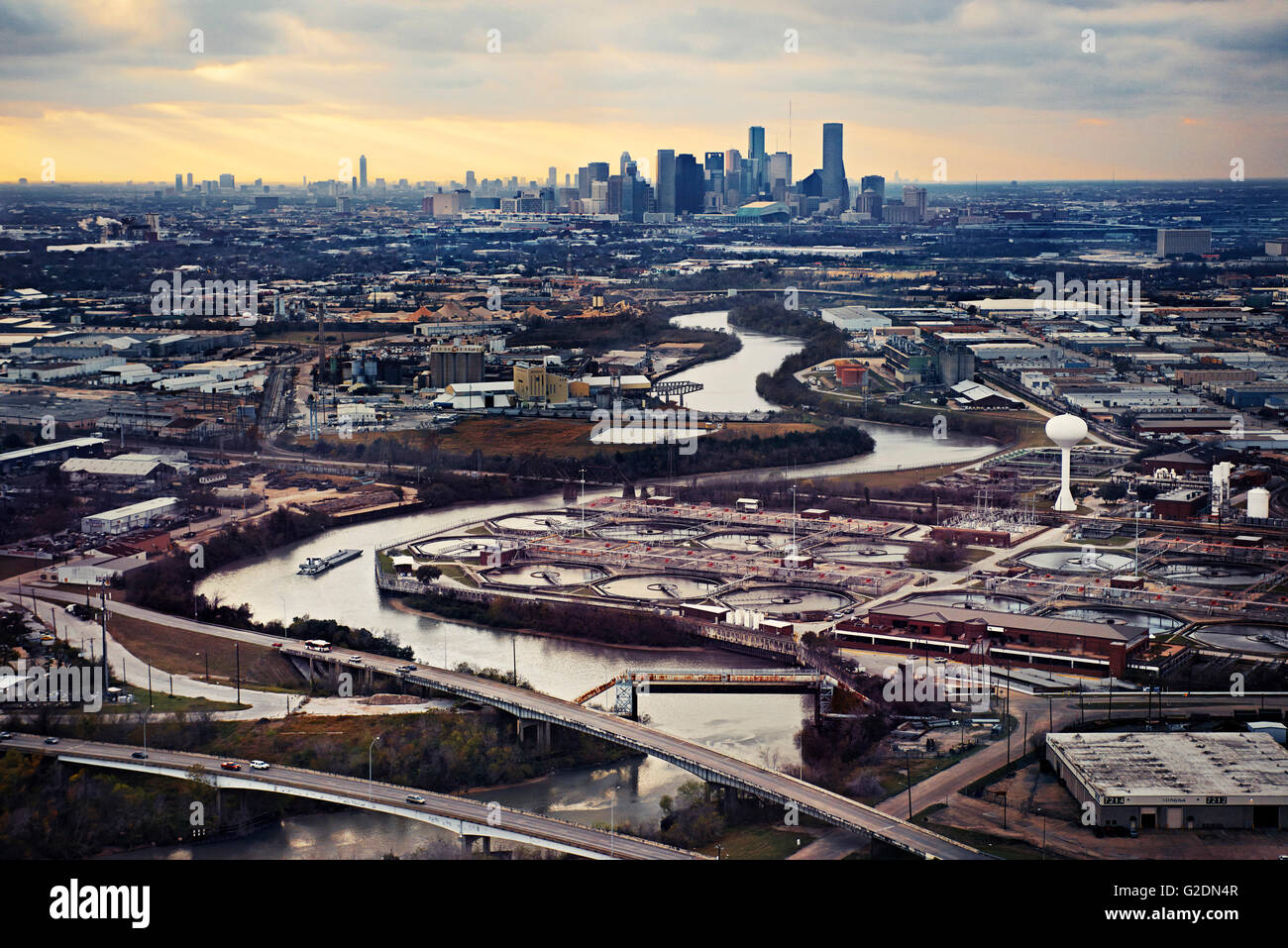 Skyline von Houston, Texas, USA Stockfoto