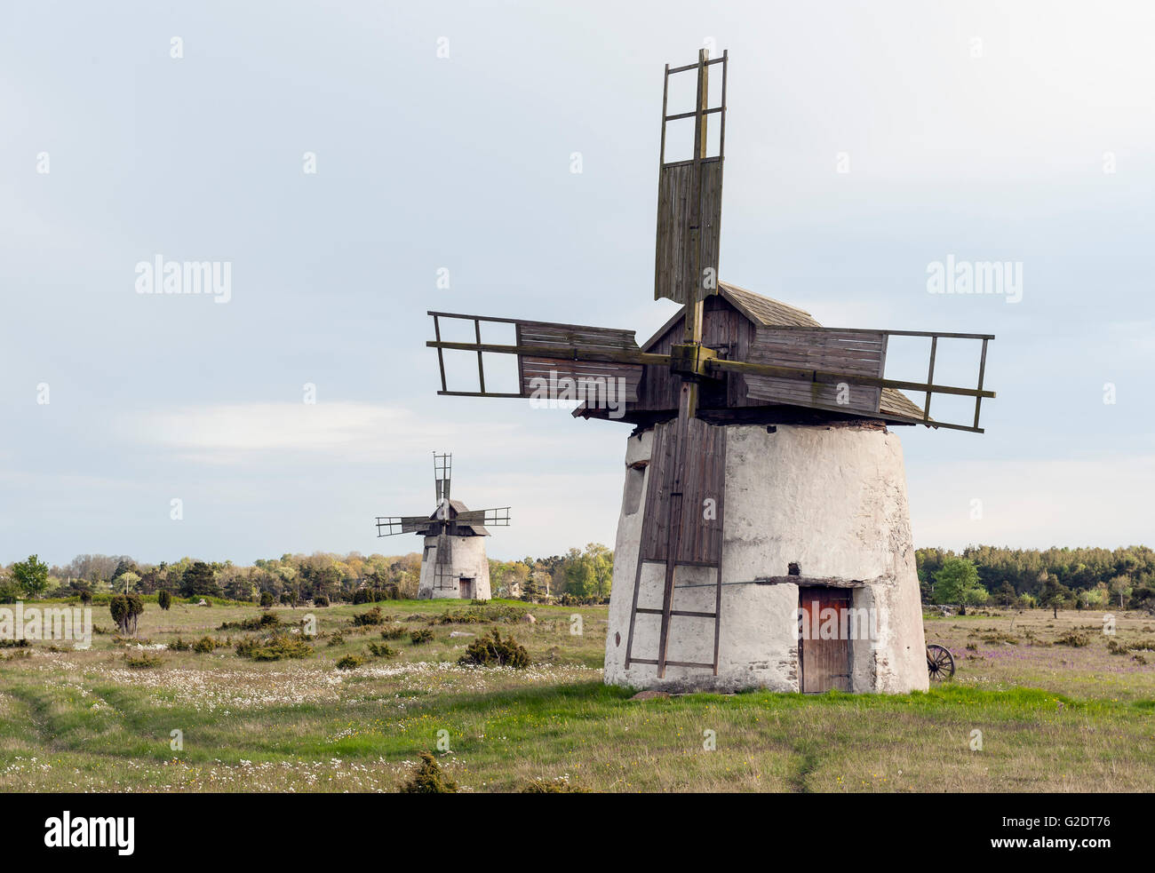 Alte Windmühle. Gotland, Schweden Stockfoto