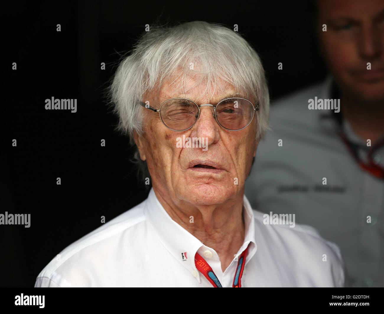 Formula One Group Chief Executive, Bernie Ecclestone auf dem Circuit de Monaco, Monaco. Stockfoto