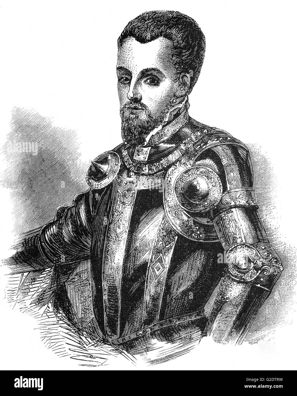 Prinz Philip von Spanien Ehemann, Queen Mary, ich wollte einen Erben zu produzieren und verhindern, dass ihre protestantische Schwester Elizabeth (noch weiter-in-Line unter den Bedingungen von Henry VIII wird und die Handlung Abfolge von 1544) Nachfolger auf den Thron. Stockfoto