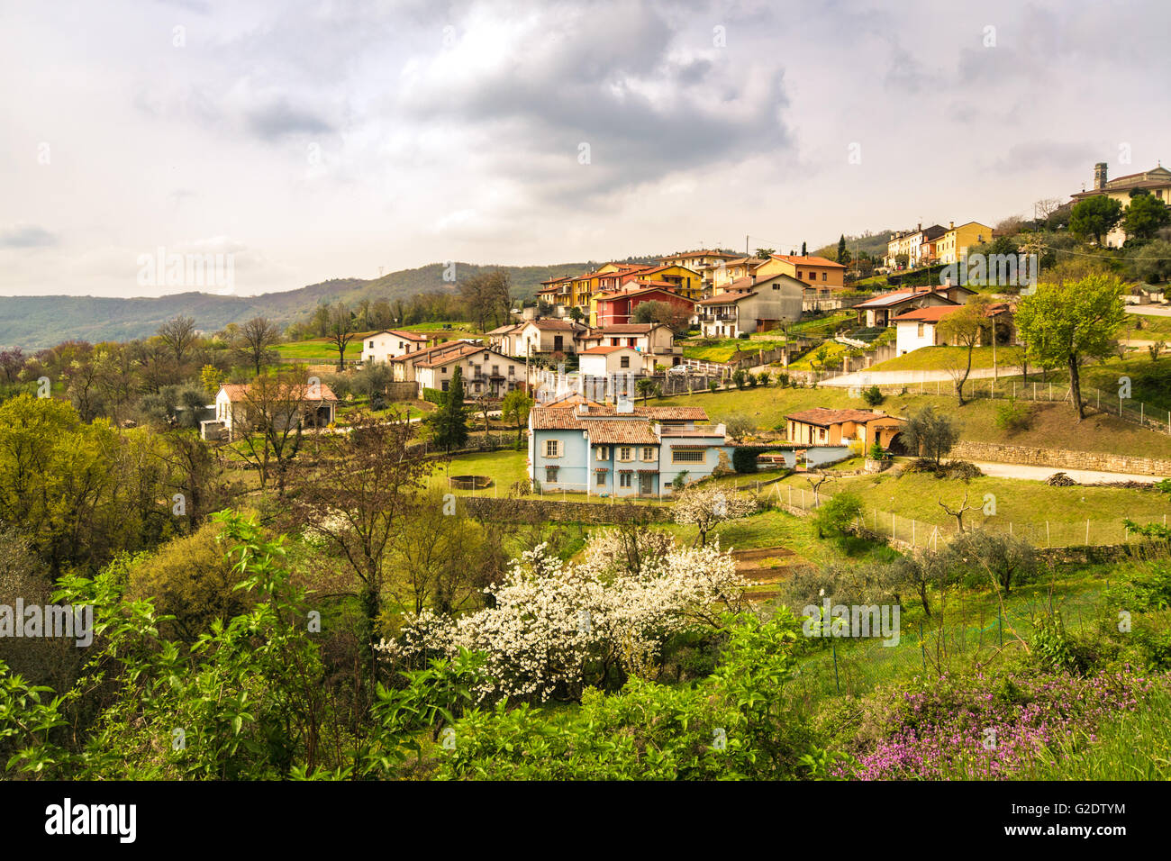 Typisch italienisches Dorf auf die Colli Berici, Vicenza, Italien. Stockfoto