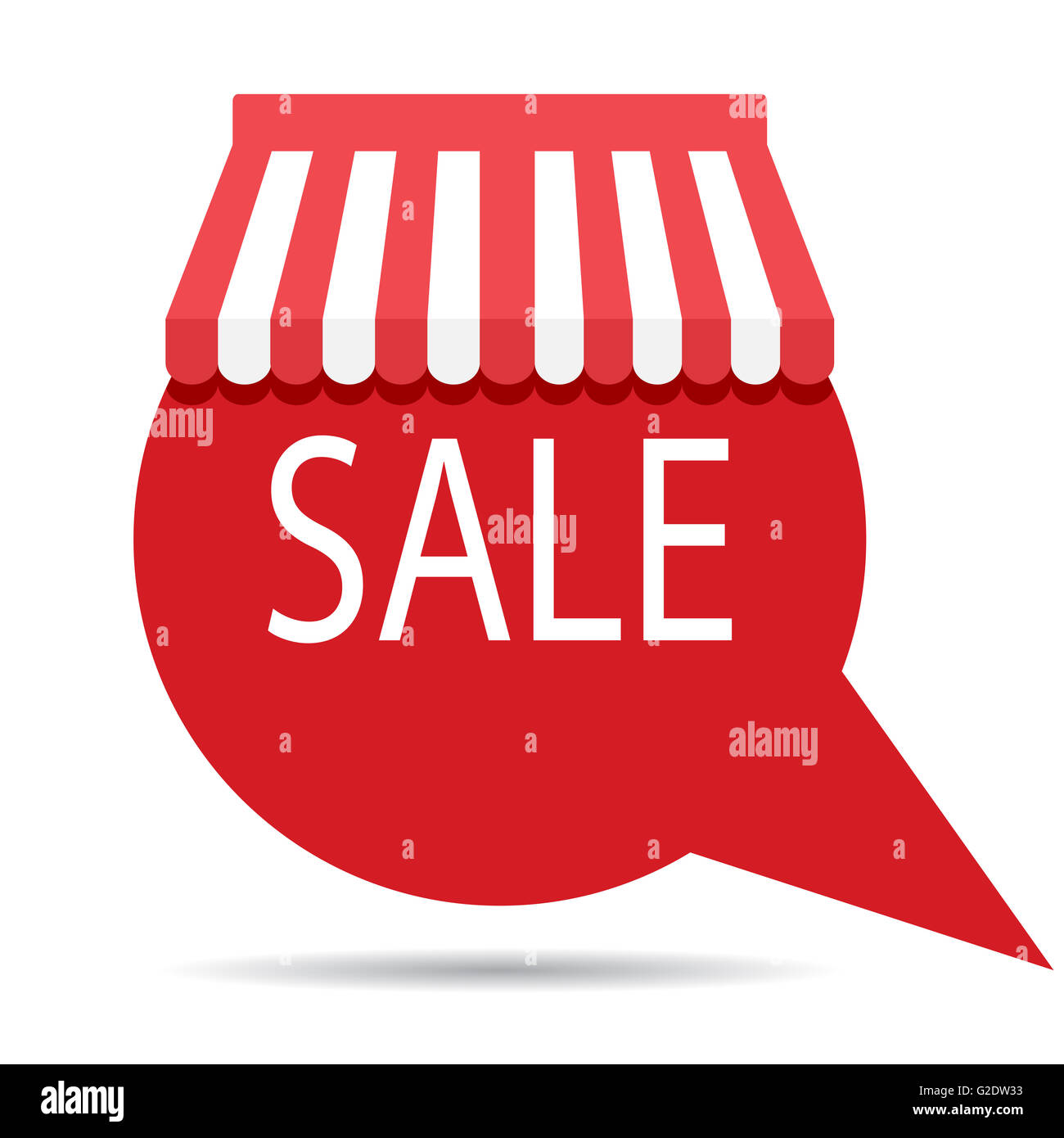 Verkauf-Label Blase mit Markise. Vektor-einkaufen, Label für Verkaufsschild, Rabatt für Verkauf-Tag. Vektor-illustration Stockfoto