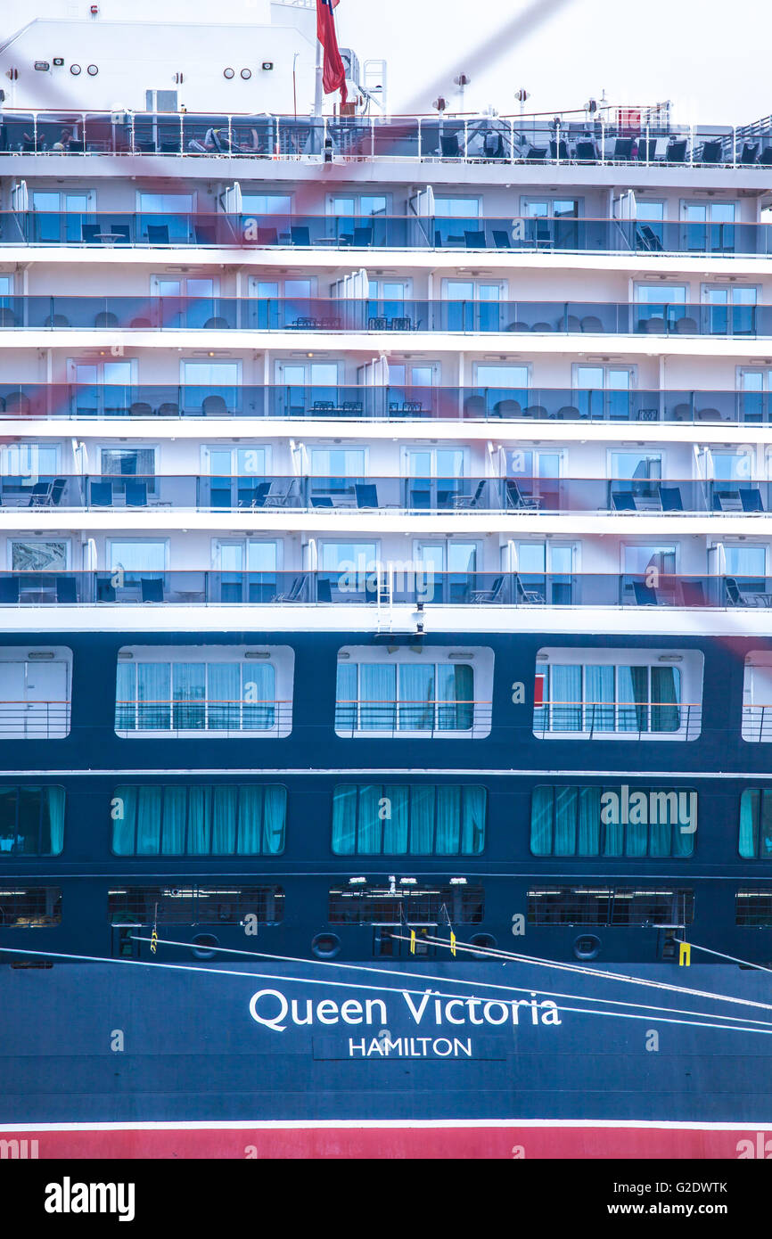 MS Queen Victoria Luxus Ozeandampfer Stockfoto