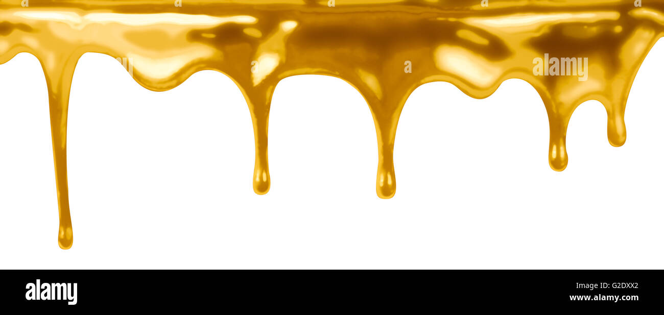 undichte Gold isoliert auf weiss Stockfoto