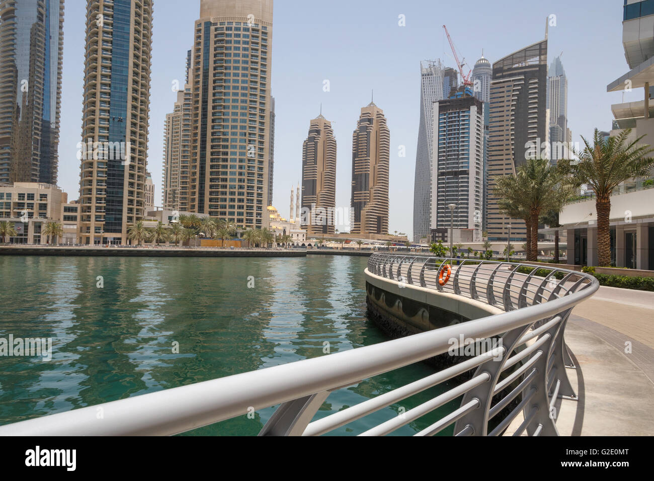 Anblick des Bezirks Marina in Dubai Stockfoto
