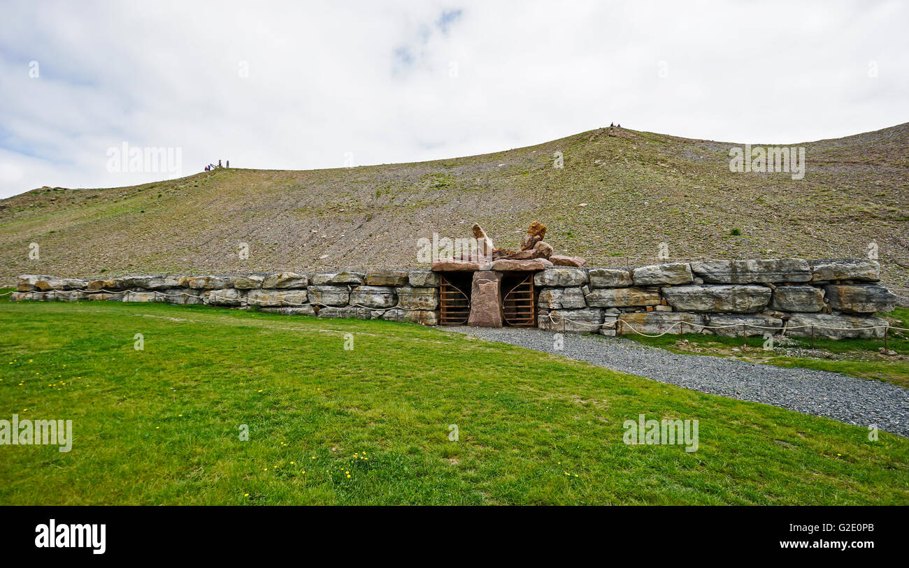 Crawick Multiversum in der Nähe von Sanquhar im oberen Nithsdale Schottland mit Omphalos Stockfoto