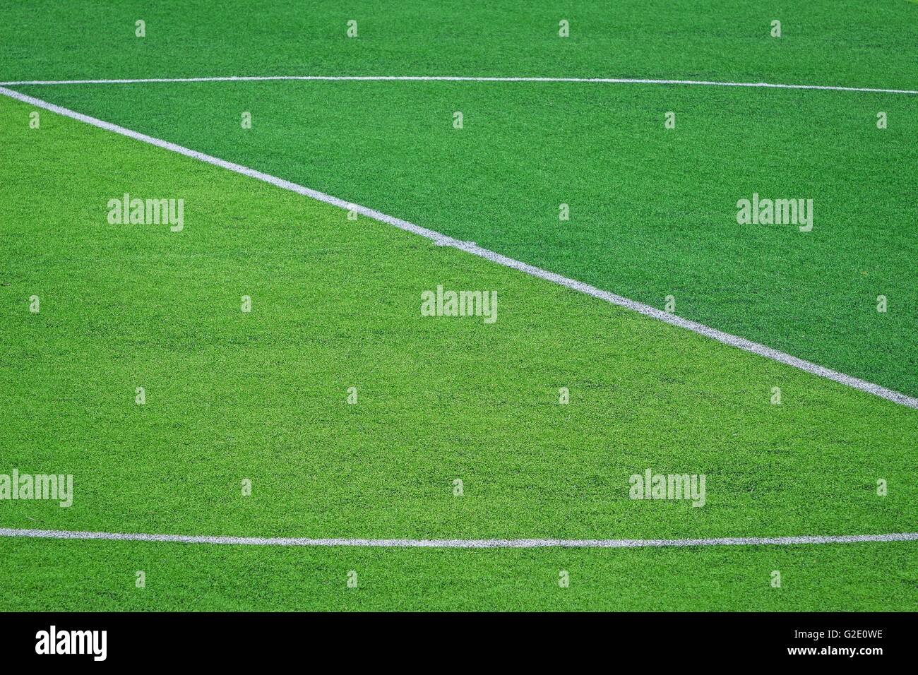 Kunstrasen Soccer Football-Feld Stockfoto