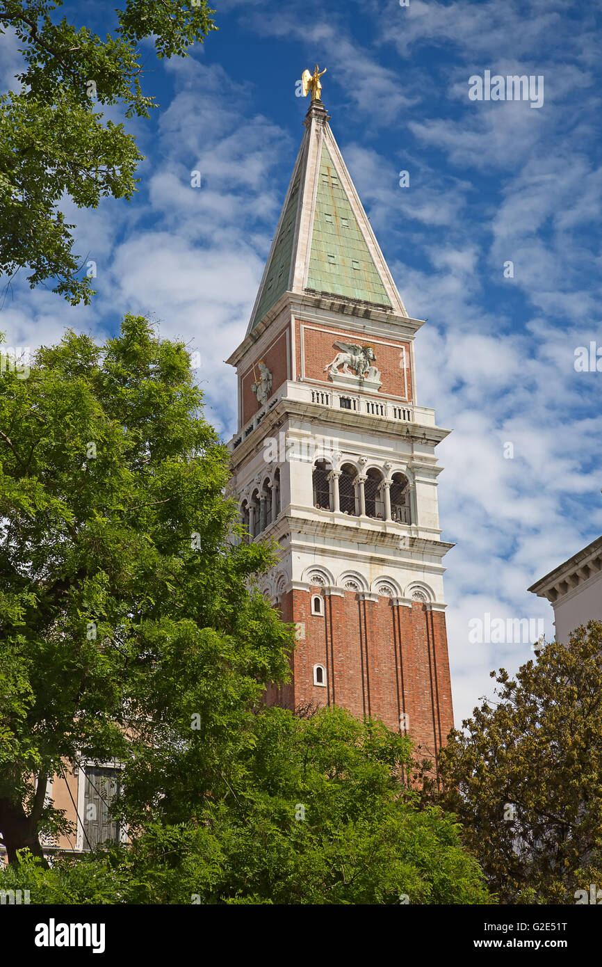 Glockenturm in der Stadt Venedig, Italien Stockfoto