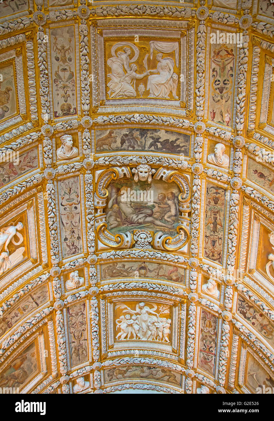 Innenraum der Dogenpalast in Venedig, Italien Stockfoto