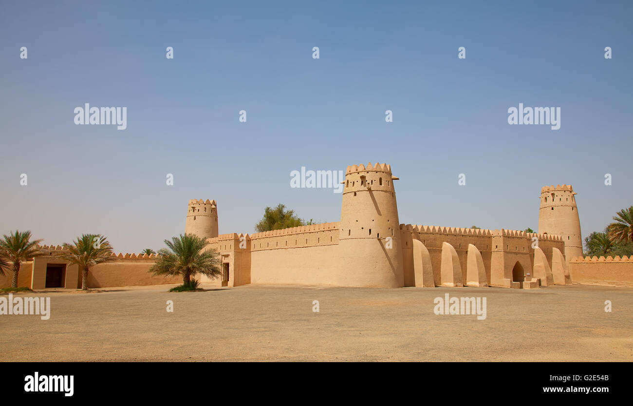 Berühmte Jahili Fort in Al Ain Oase, Vereinigte Arabische Emirate Stockfoto