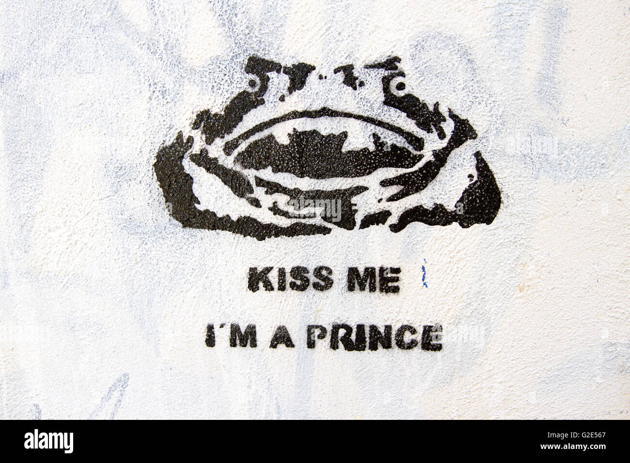 Küss mich, ich bin ein Prinz Stockfoto