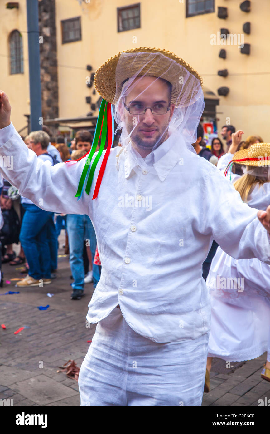 Teufel und Tarasca Streetparade in San Cristobal De La Laguna Stockfoto