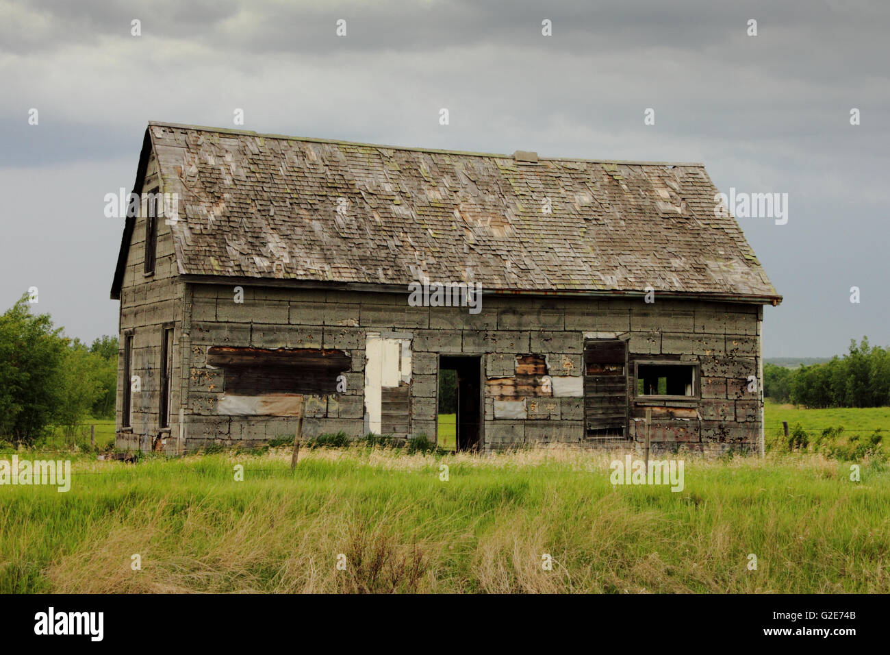 Ein verlassenes Haus in Alberta, Kanada Stockfoto