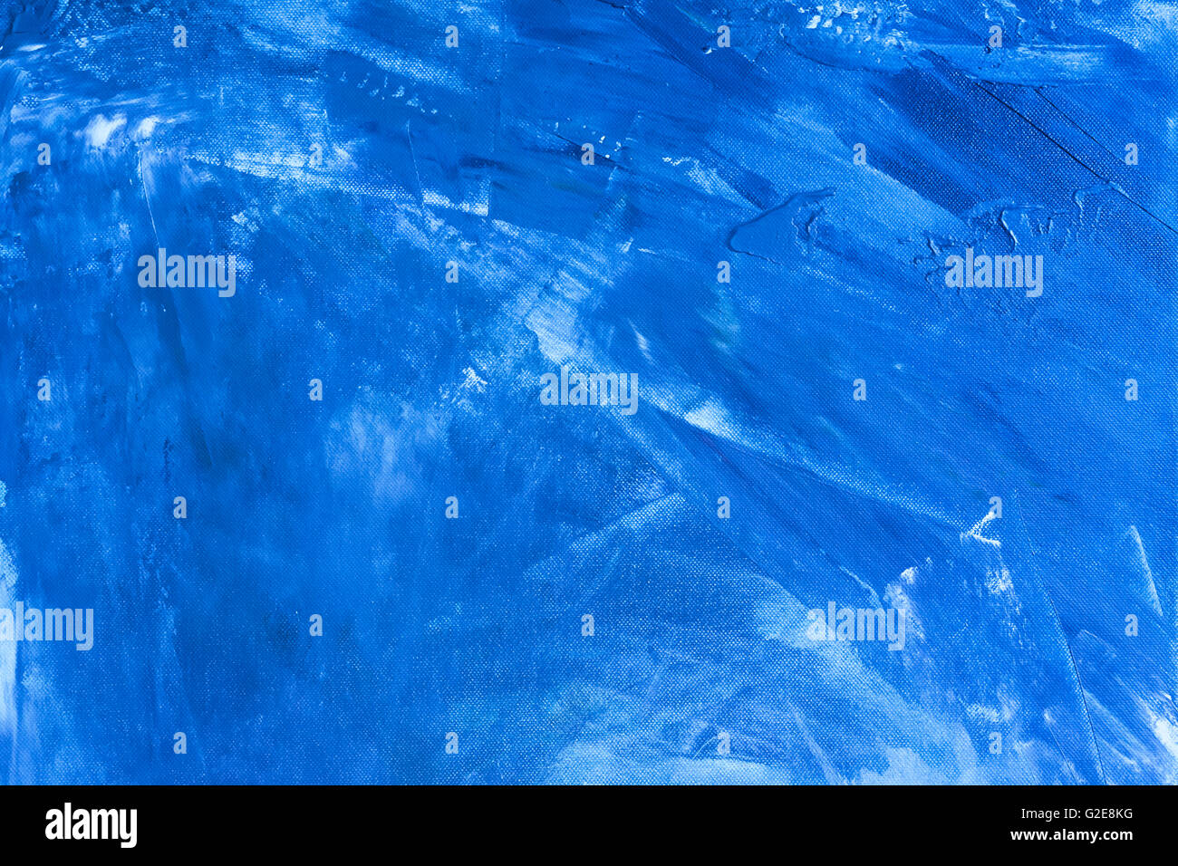 Texturierte blau Winter Malerei Leinwand Wallpaper Hintergrund Stockfoto