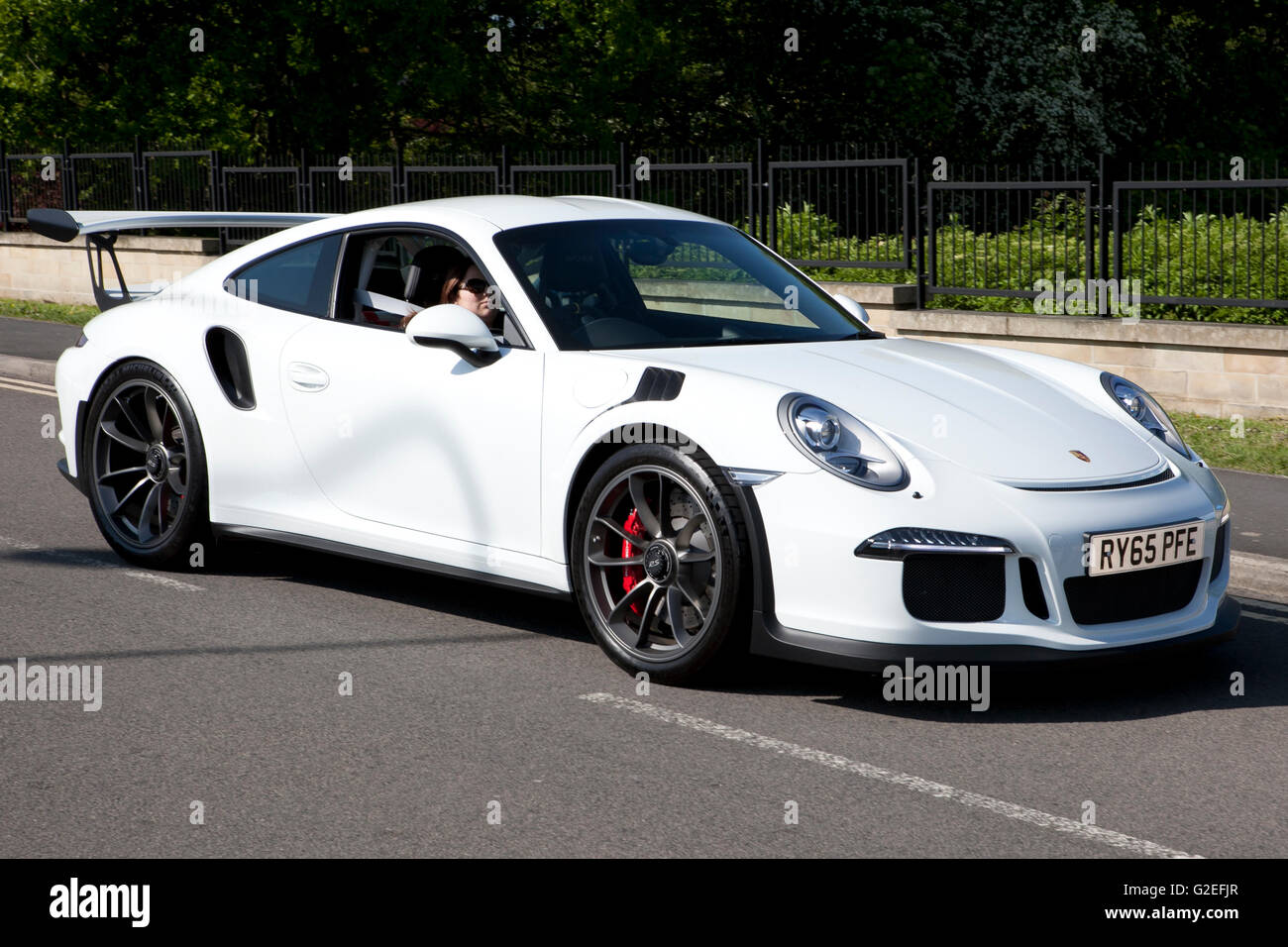 Porsche 911 Turbo, klassische, Sport, Auto, Pendle, Lancashire, UK. 29. Mai 2016. Die Motoren brüllten in der rollenden Pennine Hills heute als Supersportwagen von klassisch bis zum heutigen Tag für die Charity-PowerFest angekommen treffen in Pendle. Bildnachweis: Cernan Elias/Alamy Live-Nachrichten Stockfoto