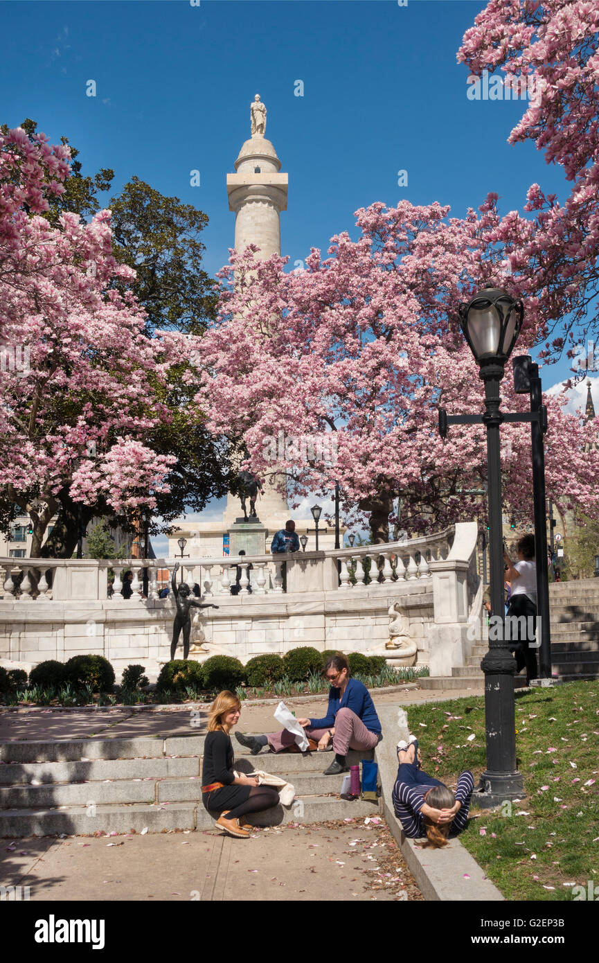 Washington Monument Baltimore Maryland MD Stockfoto