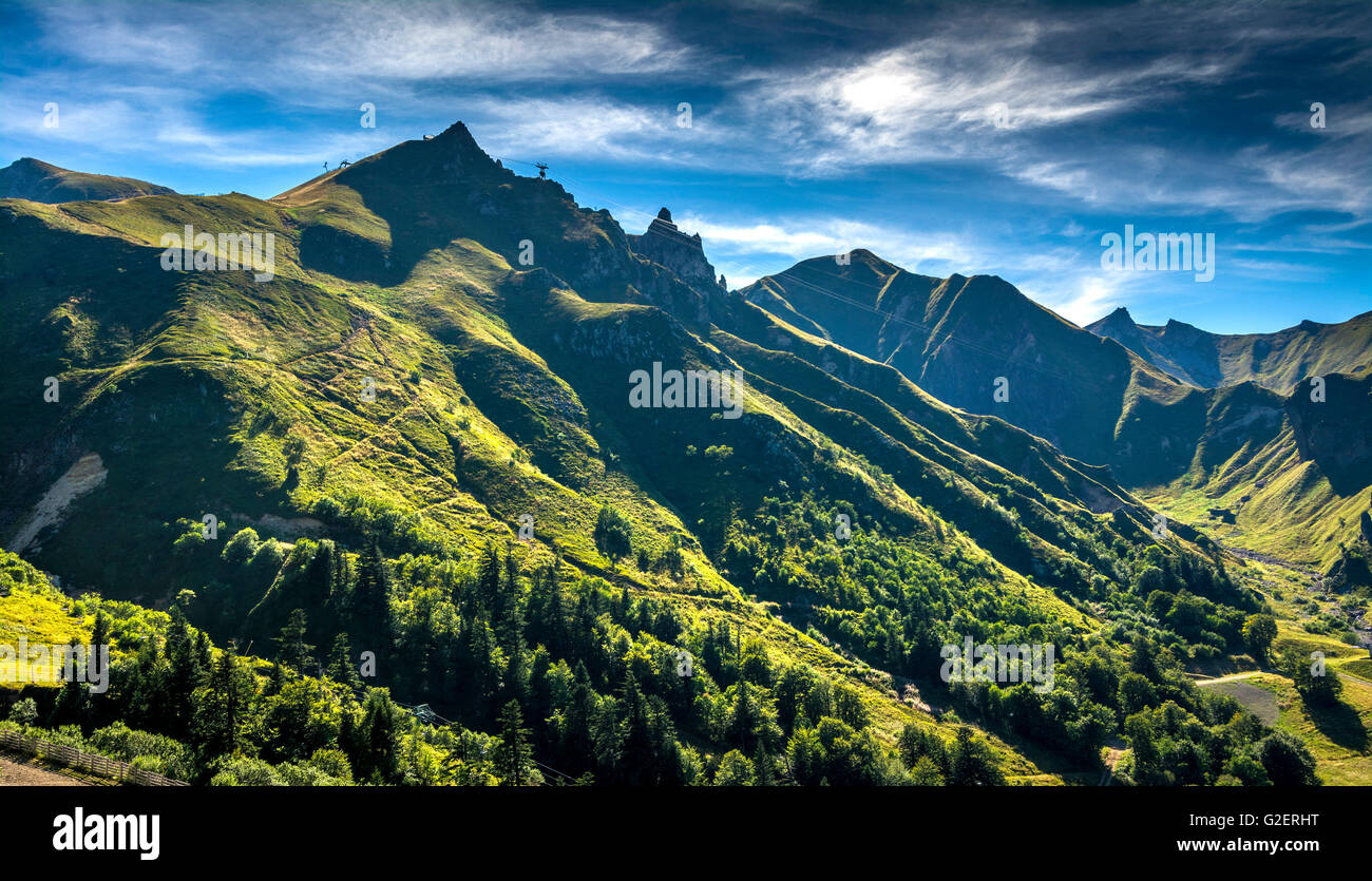 Massiv des Sancy, Auvergne Vulkane regionalen Naturpark Monts Dore, Massif du Sancy, Auvergne, Frankreich, Europa Stockfoto