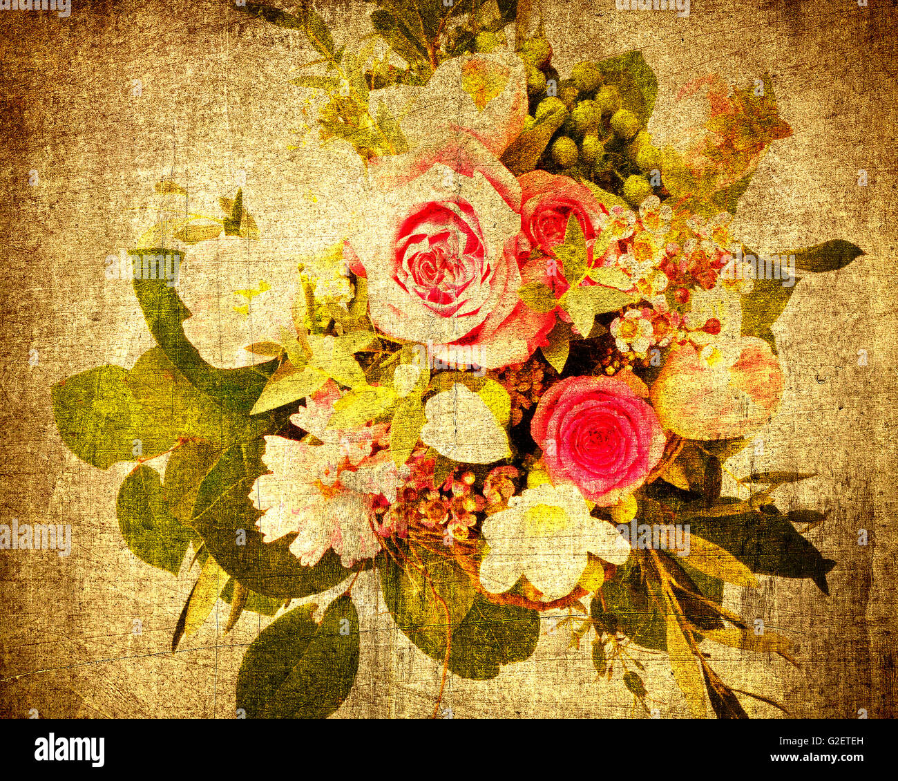 DIGITALE Kunst: Blumengesteck Stockfoto