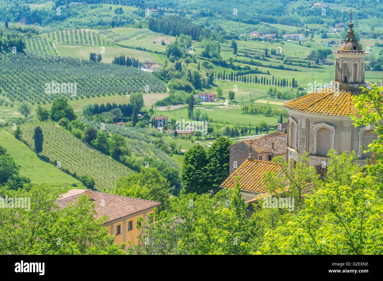 Stadt von San Miniato in der Region Pisa Provinz der Toskana, Italien. Stockfoto