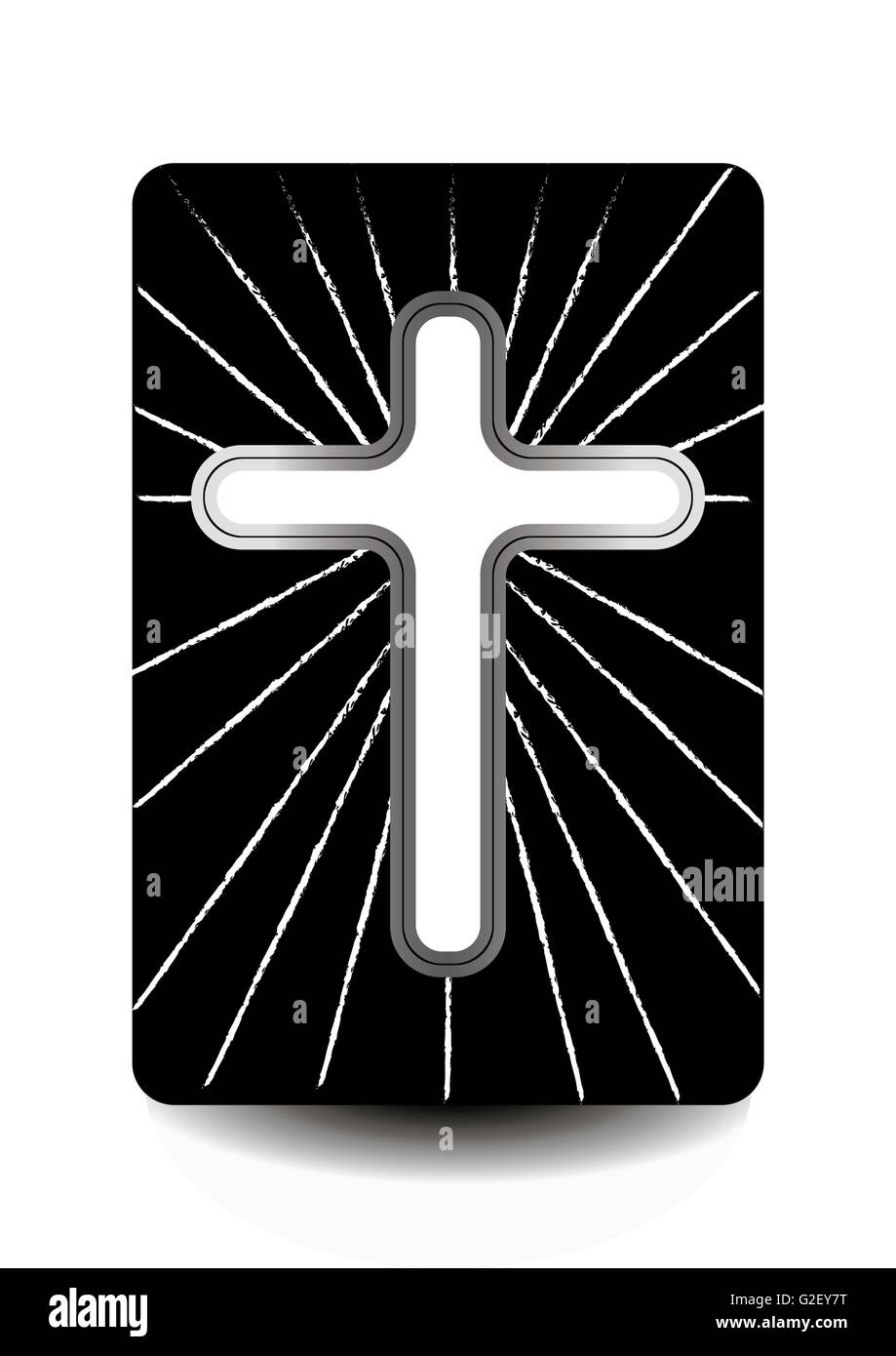 Bibel-Symbol isoliert auf weißem Hintergrund, Vektor Stockfoto