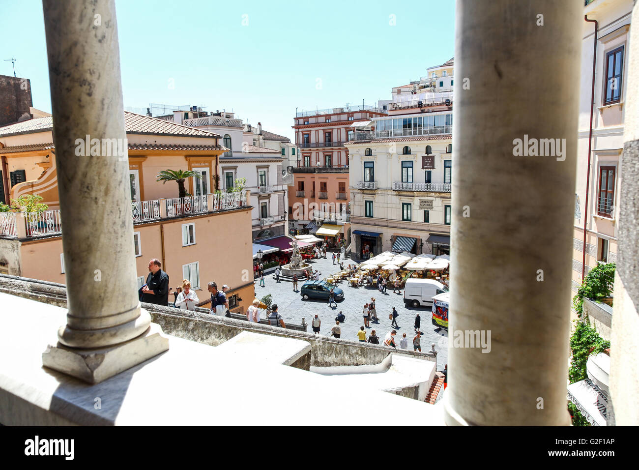 Ein Blick auf die Piazza del Duomo Kathedrale von Amalfi Klöster Italien Europa Stockfoto