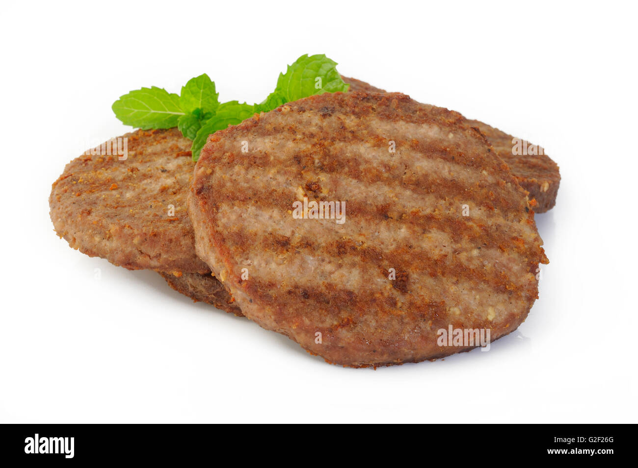 Gegrillte Burger Rindfleisch Hackfleisch Stockfoto