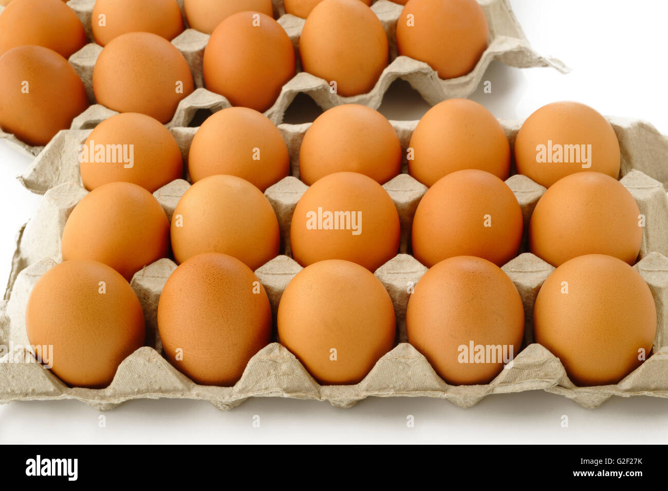 frischen Eiern im Paket Stockfoto