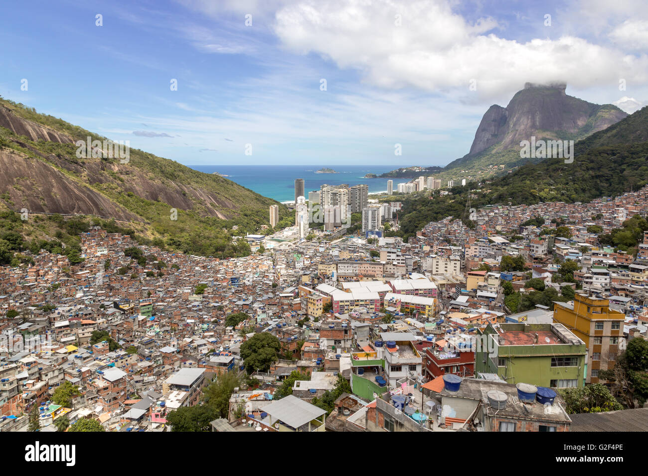 Rocinha Favela in Rio De Janeiro Stockfoto