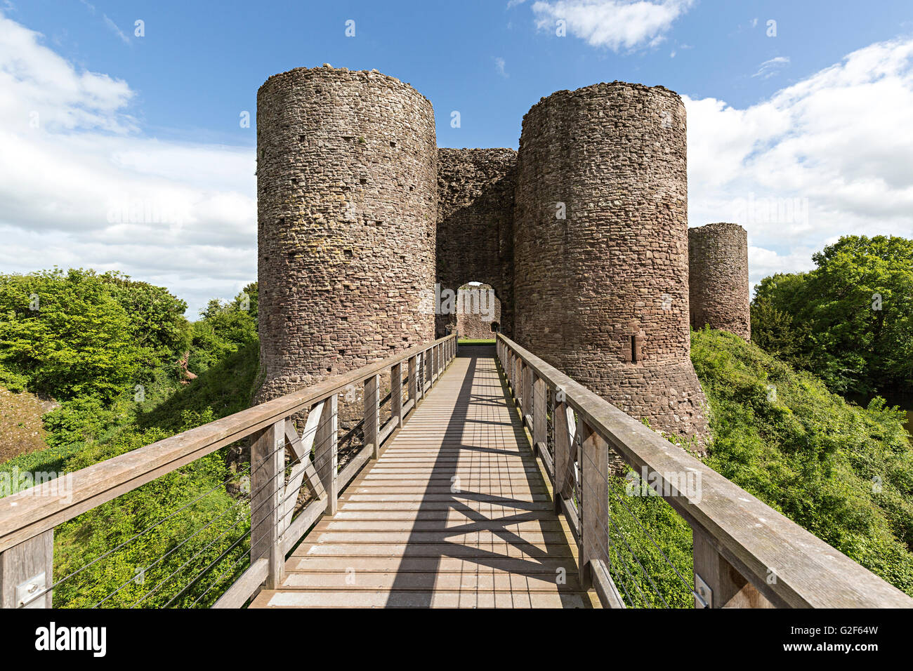 Innere Torhaus, White Castle, LLantilio Crossenny, Monmouthshire, Wales, UK Stockfoto