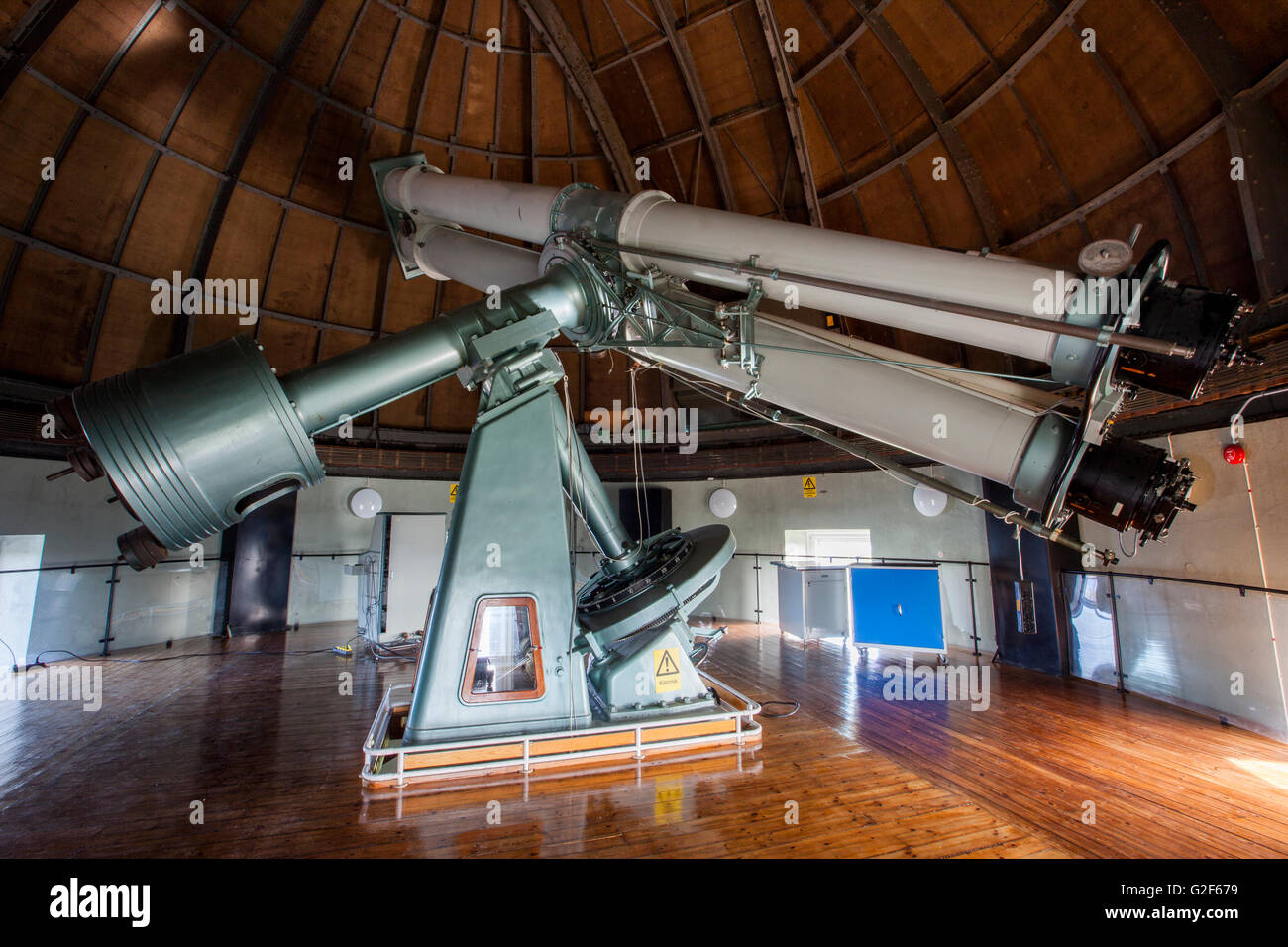 Das Teleskop Grubb Parsons 1930 am Observatorium in Saltsjöbaden außerhalb von Stockholm, Sweden.v Stockfoto