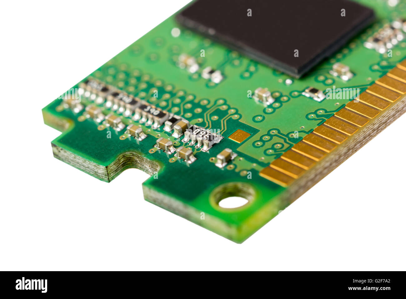 Elektronische Sammlung - Computer random-Access Memory (RAM) Module auf dem weißen Hintergrund isoliert Stockfoto