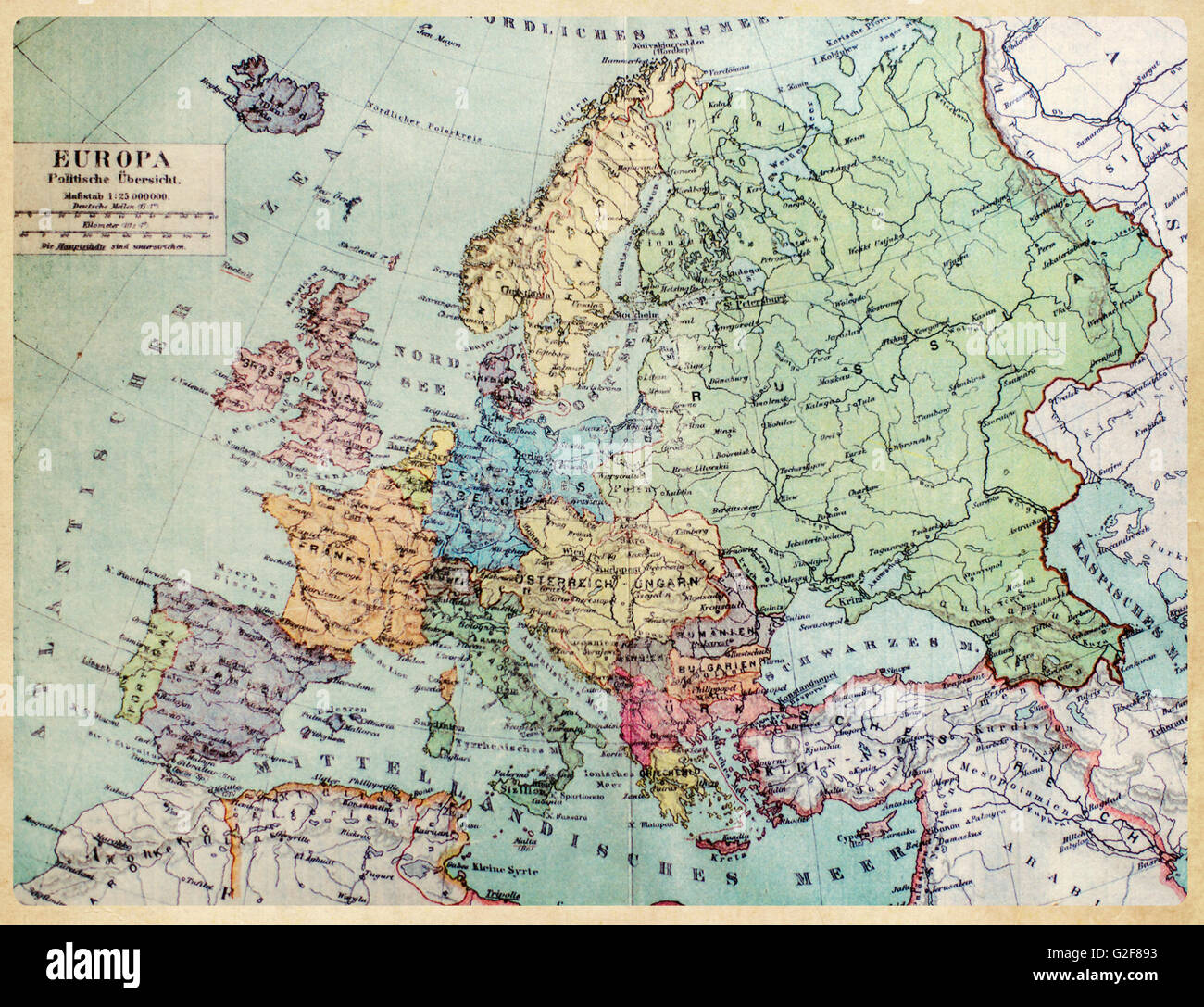Historische Karte des alten Europa. 1900 Jahre Stockfotografie - Alamy